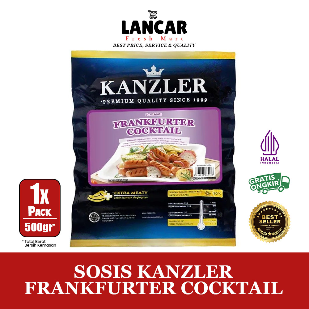 

KANZLER FRANKFURTER COCKTAIL 500GR / KANZLER SOSIS AYAM 500GR