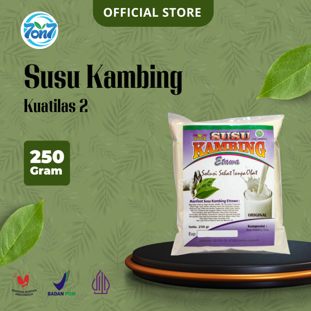 

Susu Kambing Etawa Bubuk 7on7 Grade 2 Kemasan 250gr Halal BPOM