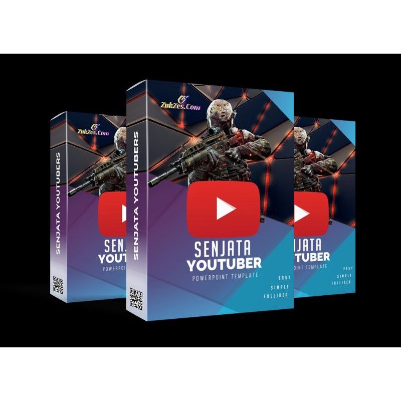 SENJATA YOUTUBER DESAIN TEMPLATE POWERPOINT BRANDING CHANNEL DIGITAL MARKETING ONLINE PELUANG USAHA