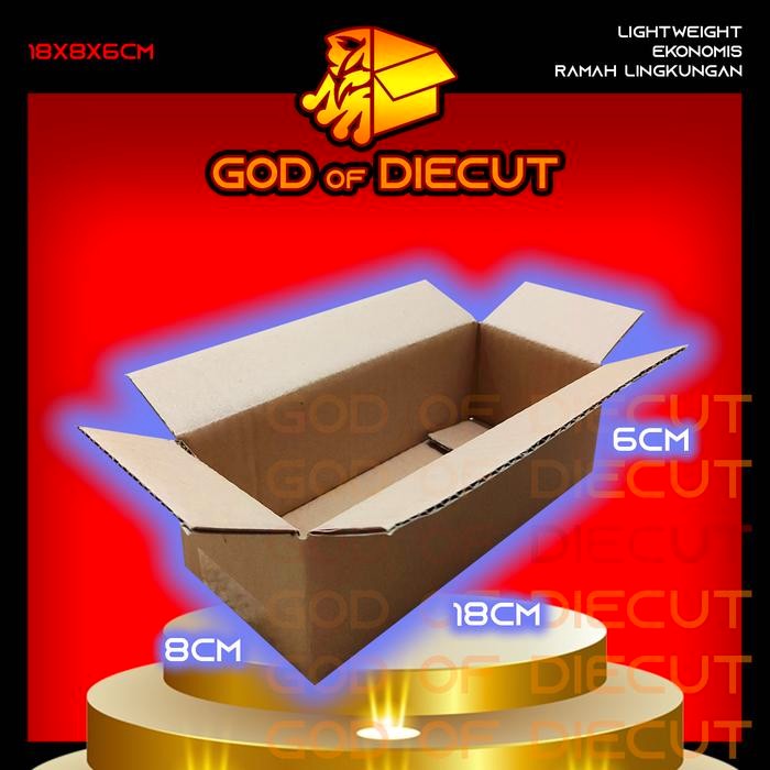 

18x8x6 cm kardus box kotak karton packing barang polos baru