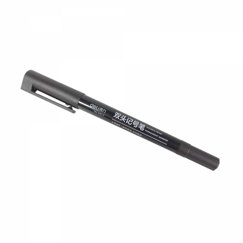 

Deli Pena Permanen Dual Head Tip Marker Pens Waterproof - 6823