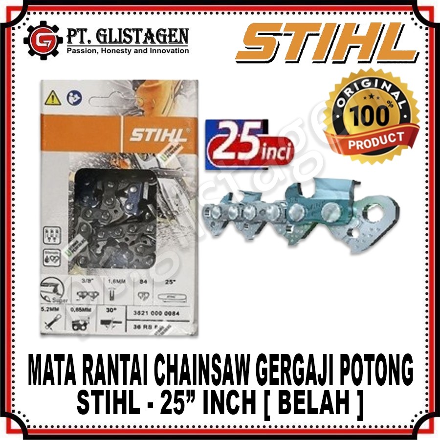 STIHL Rantai ChainSaw Chain Saw BELAH POTONG STIHL 25" Inch ORIGINAL