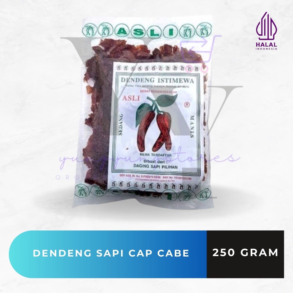 

Dendeng Sapi Istimewa Cap Cabe Asli 250 gram