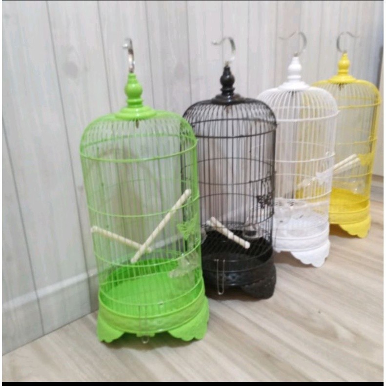 sangkar bulat besi import buat burung pleci/ciblek/prenjak