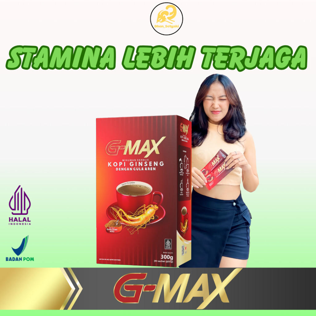 

Kopi Gmax Penambah Stamina Pria Dewasa Kuat Tahan Lebih Lama G-Max Bpom Halal