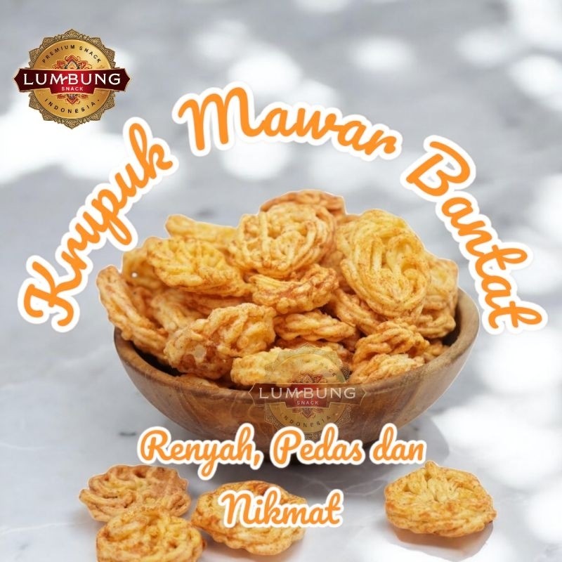 

Camilan Snack Kerupuk Mawar Bantat 250G Renyah, Pedas, Nikmat