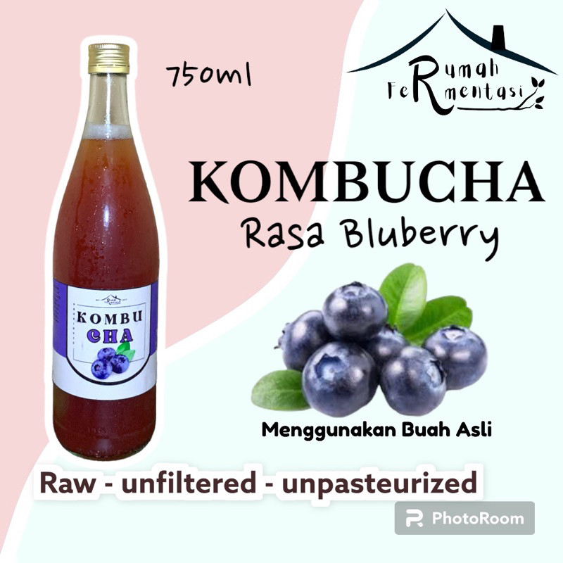 

Kombucha Blueberry (Bluberi) 750ml | by Rumah Fermentasi