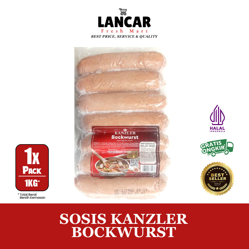 

KANZLER BOCKWURST 1KG / SOSIS SAPI DAN AYAM 1KG