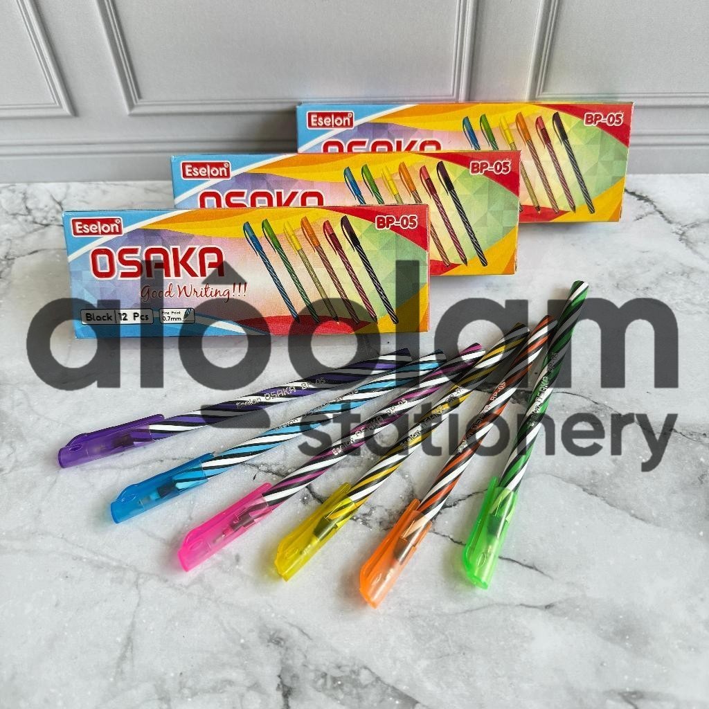 

SELUSIN ( 12 PCS) Pulpen Lilin Spiral Osaka