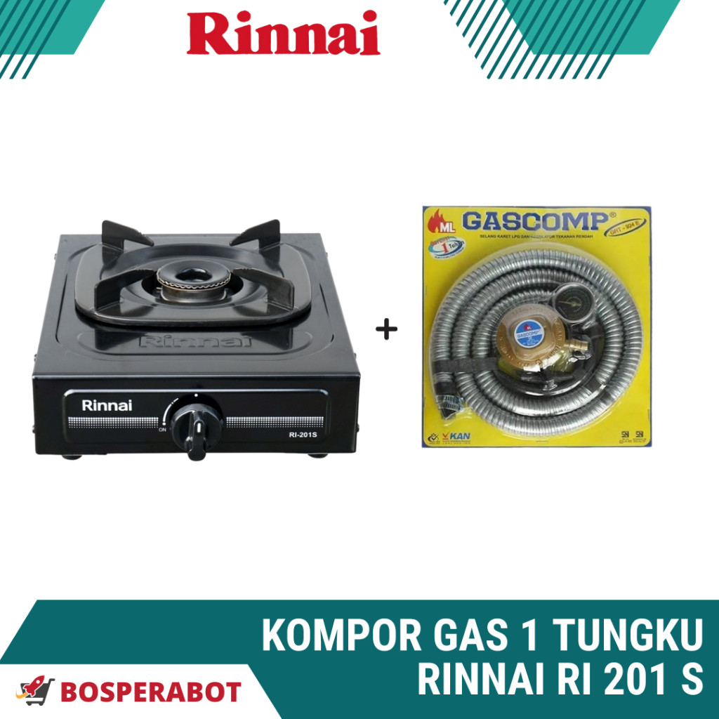 KOMPOR GAS 1 TUNGKU RINNAI RI 201 S | Kompor Rinai 1 Tungku