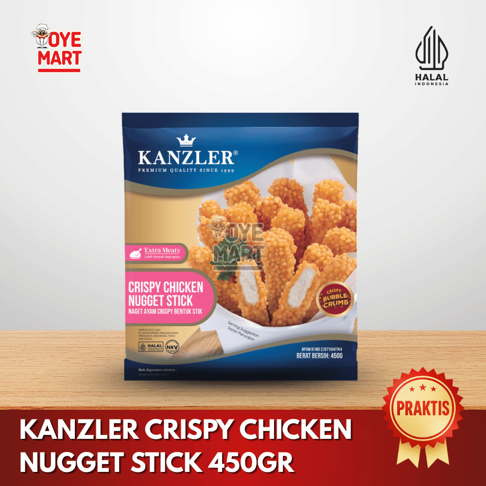

KANZLER CRISPY CHICKEN NUGGET STICK 450GR/NAGET AYAM STIK KRISPI