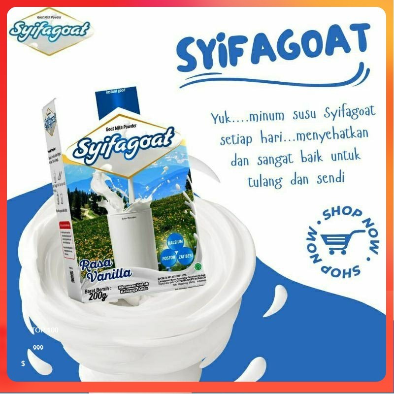 

Susu Kambing etawa syifagoat variant vanila jahe stroberi coklat original Toko Herbal Depok Herbitens