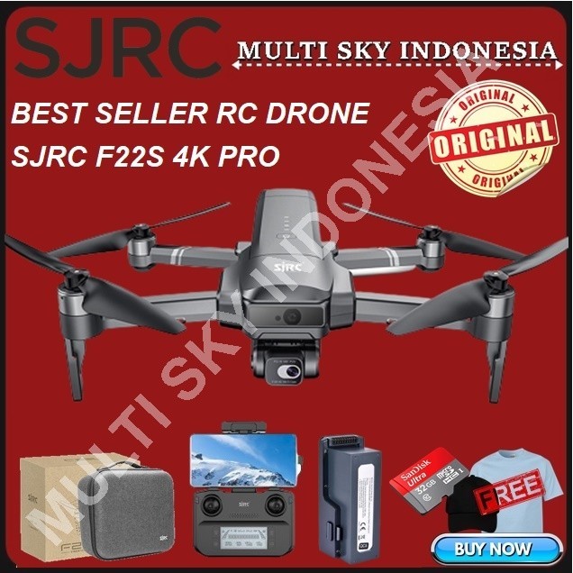 ✨Walhimura✨ -TERLARIS Drone SJRC F22 S2 Pro+ 4K PRO PTZ 6KM Version EIS Upgrade SJRC F22s 4K Pro - S