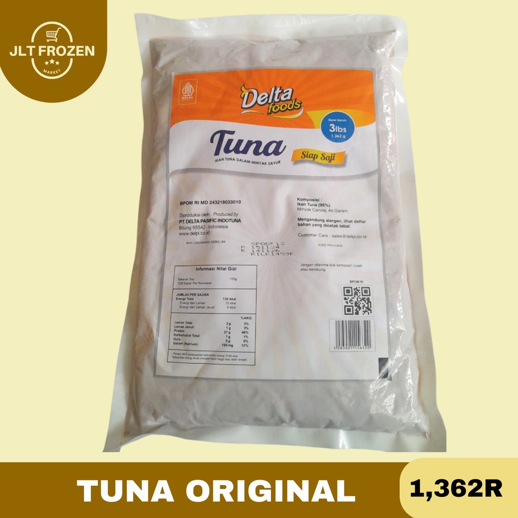 

Tuna Original Kemasan Bantal / Daging Tuna / Tuna Flakes Kemasan 1,362gr