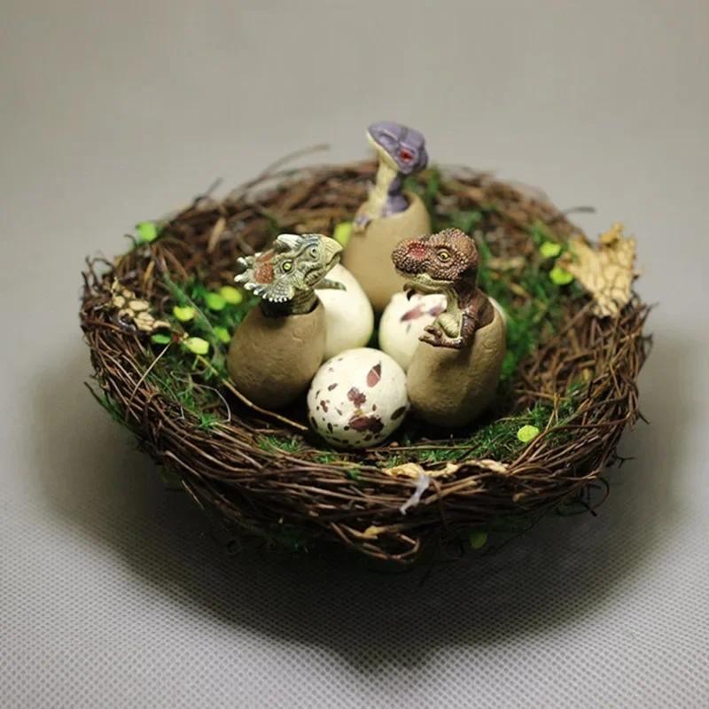 

Dinosaur eggs nests/fairy garden gnome/moss terrarium home decor/craft/bonsai/miniatures animals/figurine/diy supplies/toy/model