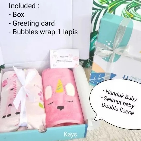 

Best Seller Hampers Bayi Kado Hadiah Bayi Newborn Selimut Handuk - HS Pink, Happiness