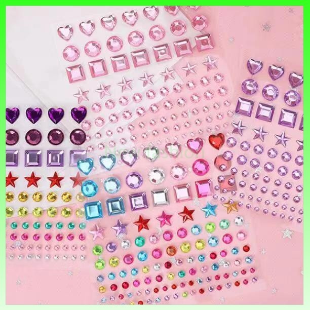 

Stiker bintang kristal DIY/stiker kristal berlian 3D/stiker kartun