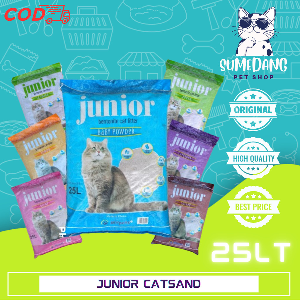 Pasir Kucing Junior 25 liter - Pasir Wangi Gumpal Junior