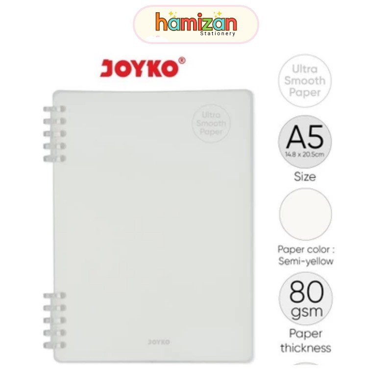 

Notebook Diary Agenda Buku Catatan Joyko NB-739 Ultra Smooth Paper A5/Joyko Notebook Spiral A5 NB-739 Dotted Dot Titik / Grid Matematika / Notepad Plain Polos / Ruled Garis Buku Catatan 20,5 cm x 14,8 cm