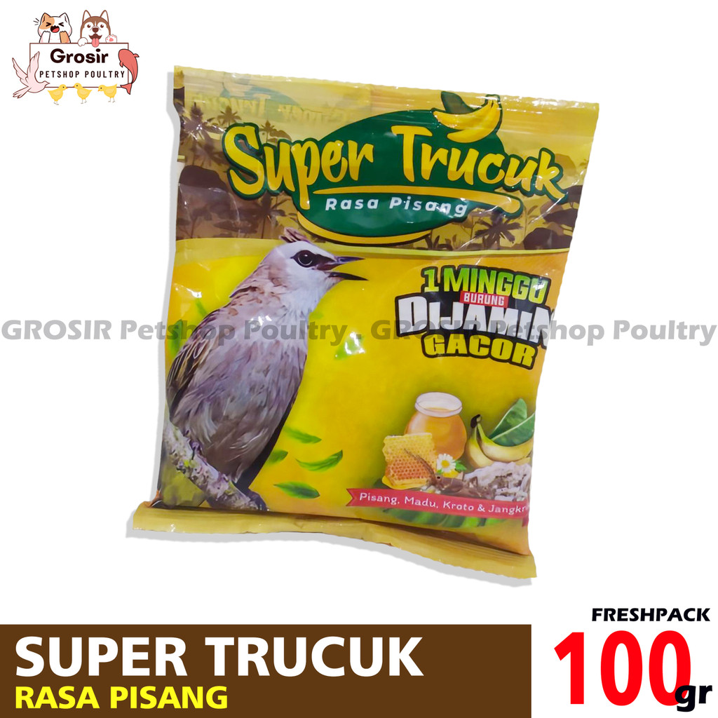 SUPER TRUCUK PAKAN BURUNG VOER CRUCUK CERUCUK TERUCUKAN VOER PUR RASA PISANG VOER PISANG
