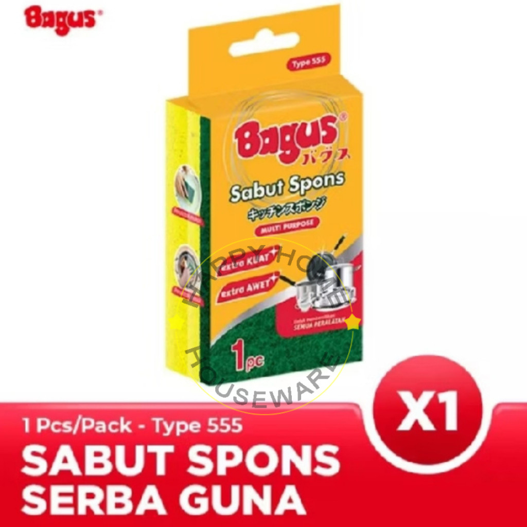 Bagus Sabut Spons Multipurpose W-22555 / Sponge Cuci Piring Serbaguna