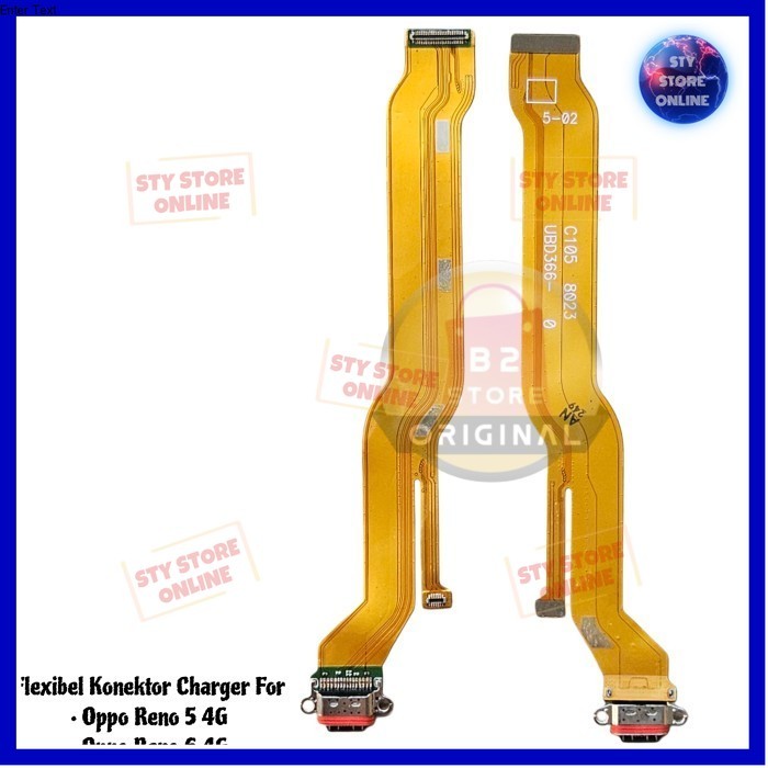 Flexible Konektor Charger / Flexibel Con Cas For hp Oppo Reno 5 4G / Reno 6 4G Original