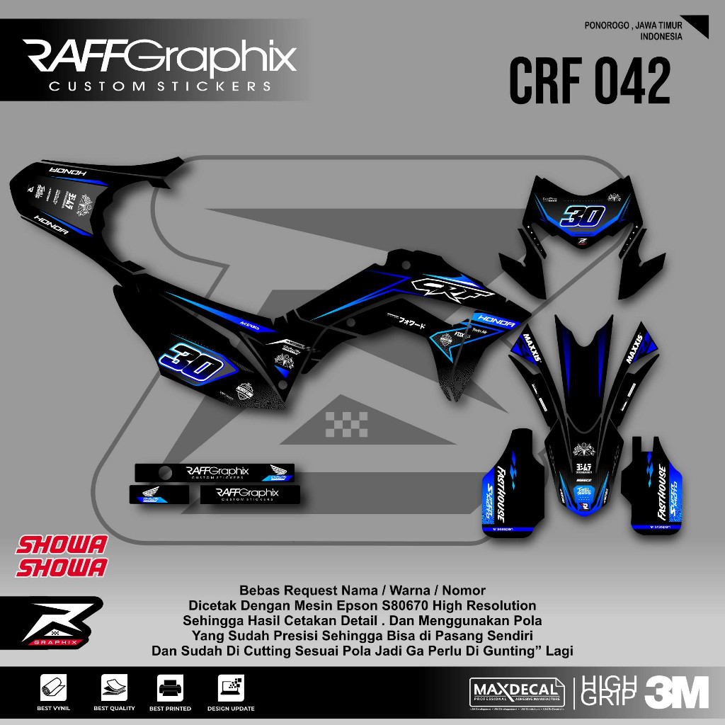 DECAL CRF 150 L / STICKER DECAL CRF 150