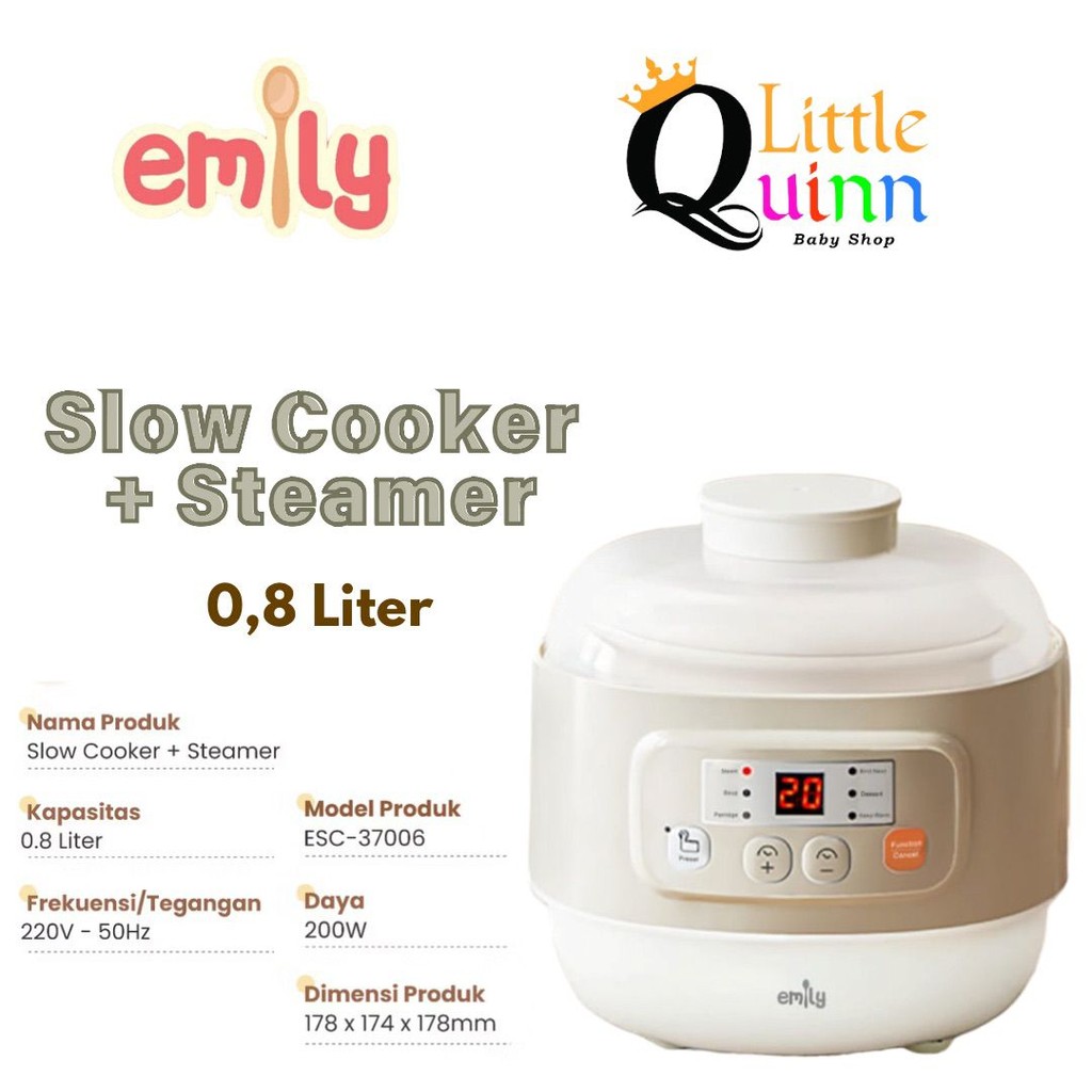 EMILY Slow Cooker + Steamer / Emily slow cooker Mpasi Bayi