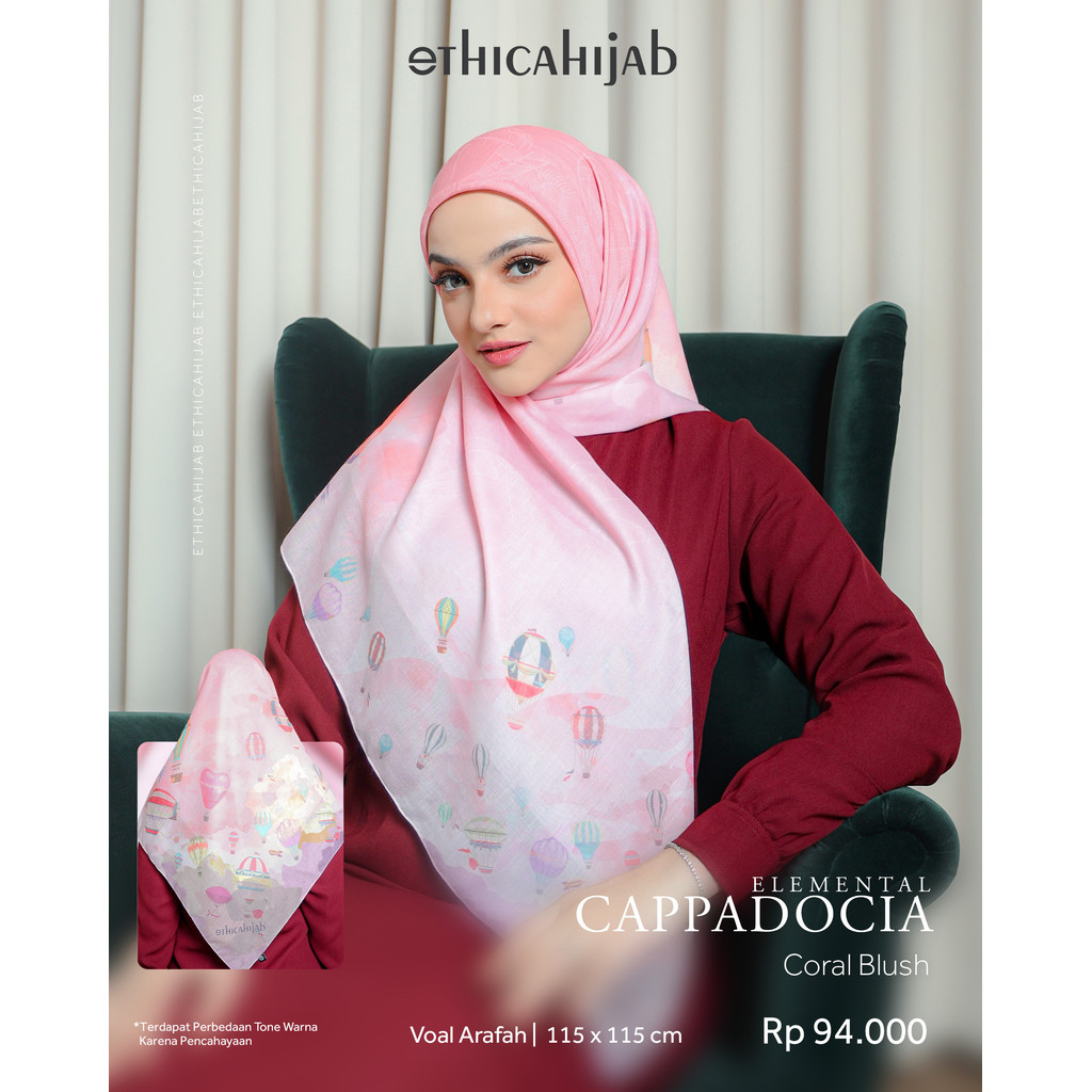 ETHICA Hijab Segiempat Motif Elemental Cappadocia Voal Premium