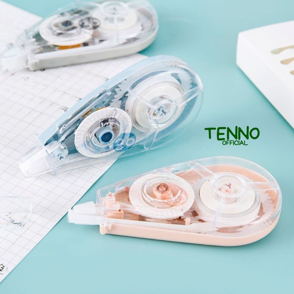 

TENNO Correction Tape Penghapus Pena TipEx TipX Tip Ex Pita Kertas Panjang 5m Multiple Color Estetik