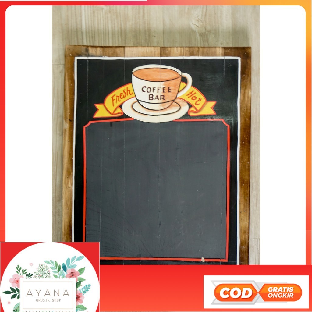 

Papan tulis Coffee Bar & Coffee Time Bisa ditulis dengan Kapur Tulis