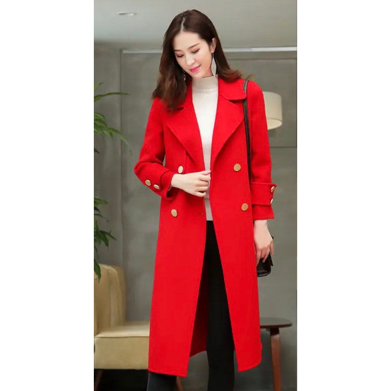 Jaket Long Blazer Coat Import Premium Coat Pocket Katun Import
