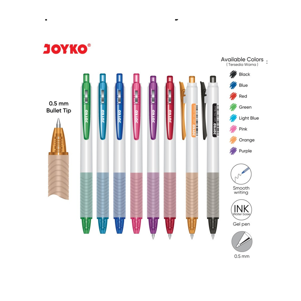 

( StaLand ) BOLPEN WARNA JOYKO GPC-374 / Color Colour Pen Pulpen Bolpoin Gel Warna Joyko GPC-374 0.5 mm