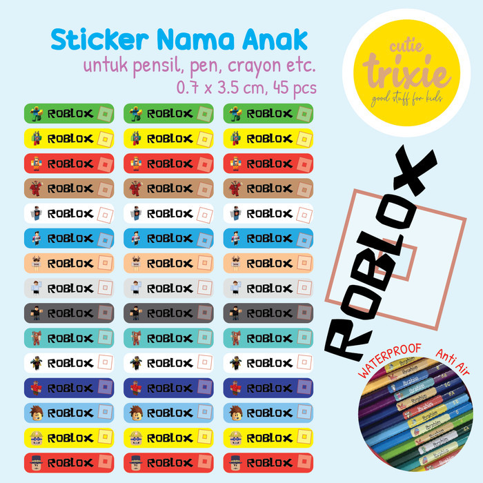 

Sticker Label Nama Anak Pensil ROBLOX