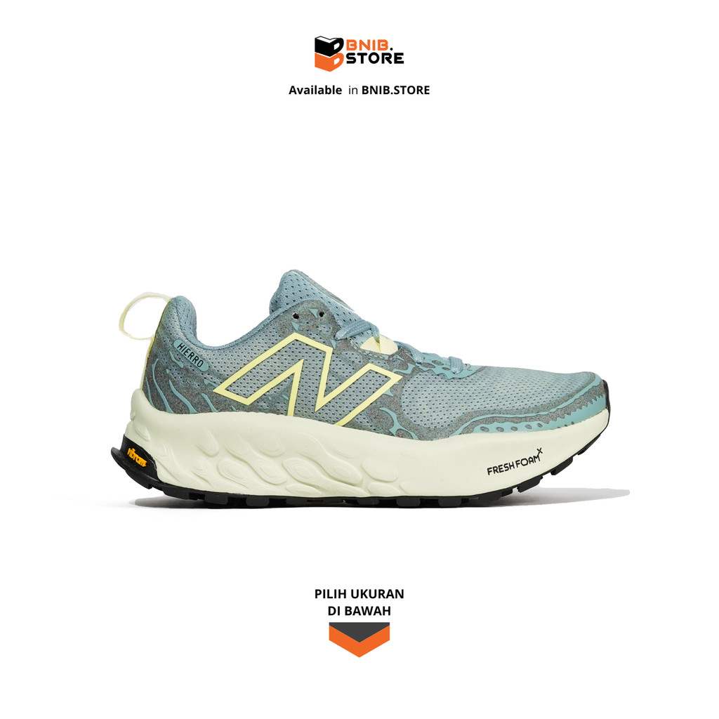 Sepatu Lari Trail NB W Fresh Foam X Hierro v8 Salt Marsh [WTHIERG8] Original