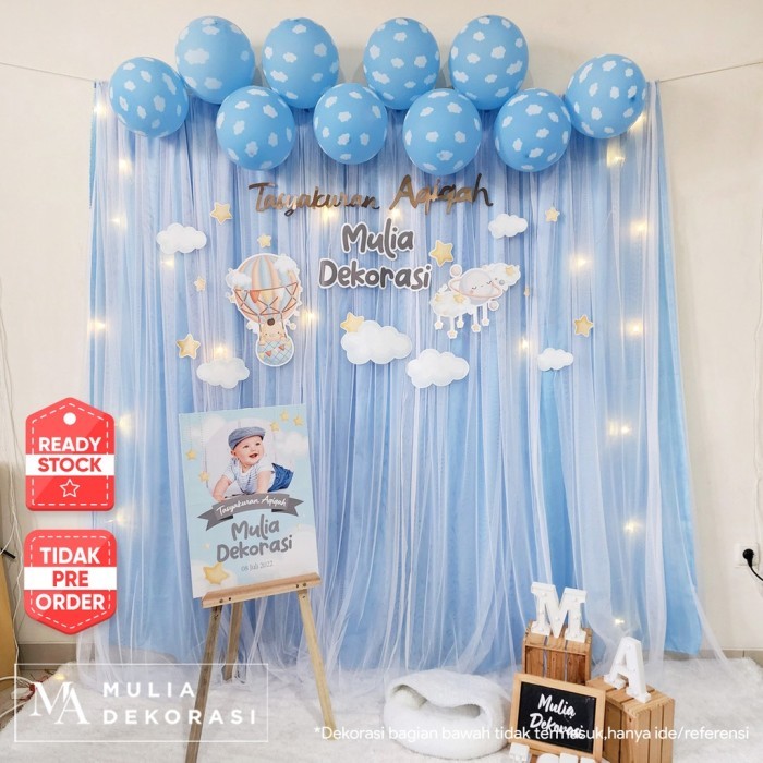 RB001 Dekorasi Backdrop Photobooth Syukuran Tasyakuran Aqiqah