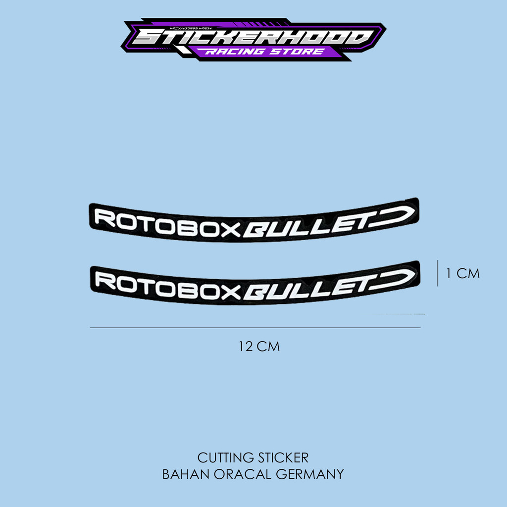 STICKER STIKER VELG ROTOBOX BULLET 2PCS