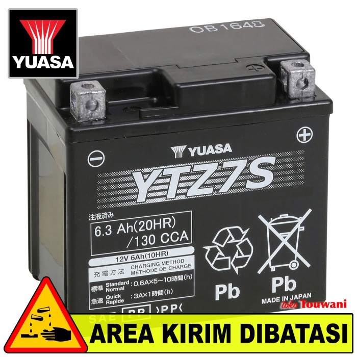 Aki Baterai Yuasa YTZ7S Japan Honda CBR 1000 Kawasaki Ninja ZX-10