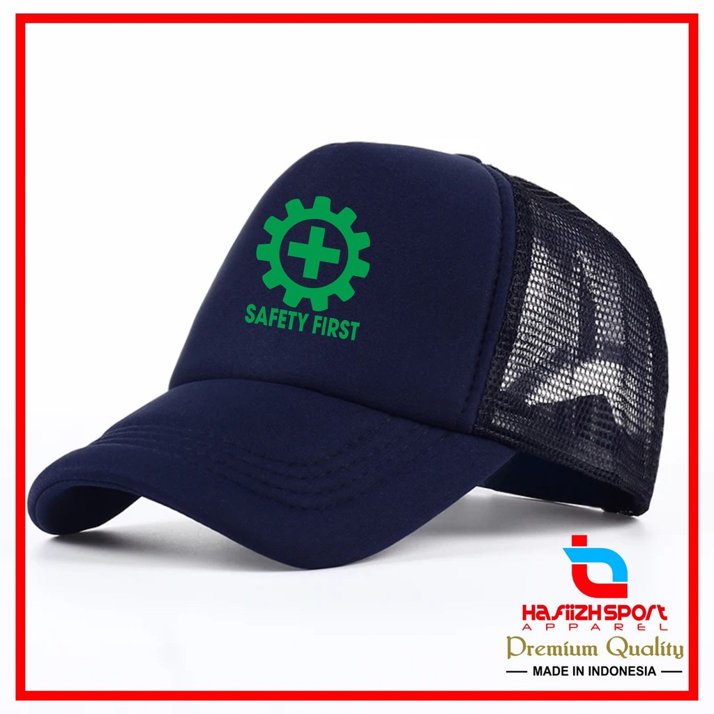 TOPI SAFETY FIRST / TOPI JARING SAFETY FIRST  / TOPI TRUCKER SAFETY FIRST  PREMIUM BISA COD