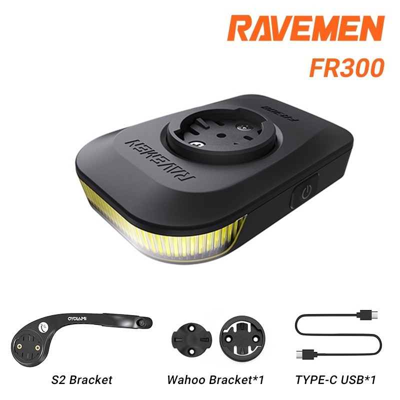 RAVEMEN FR300 FR160 Bike Daytime Headlight Compatible with Garmin XOSS IGPSPORT GPS Light Bike Safet