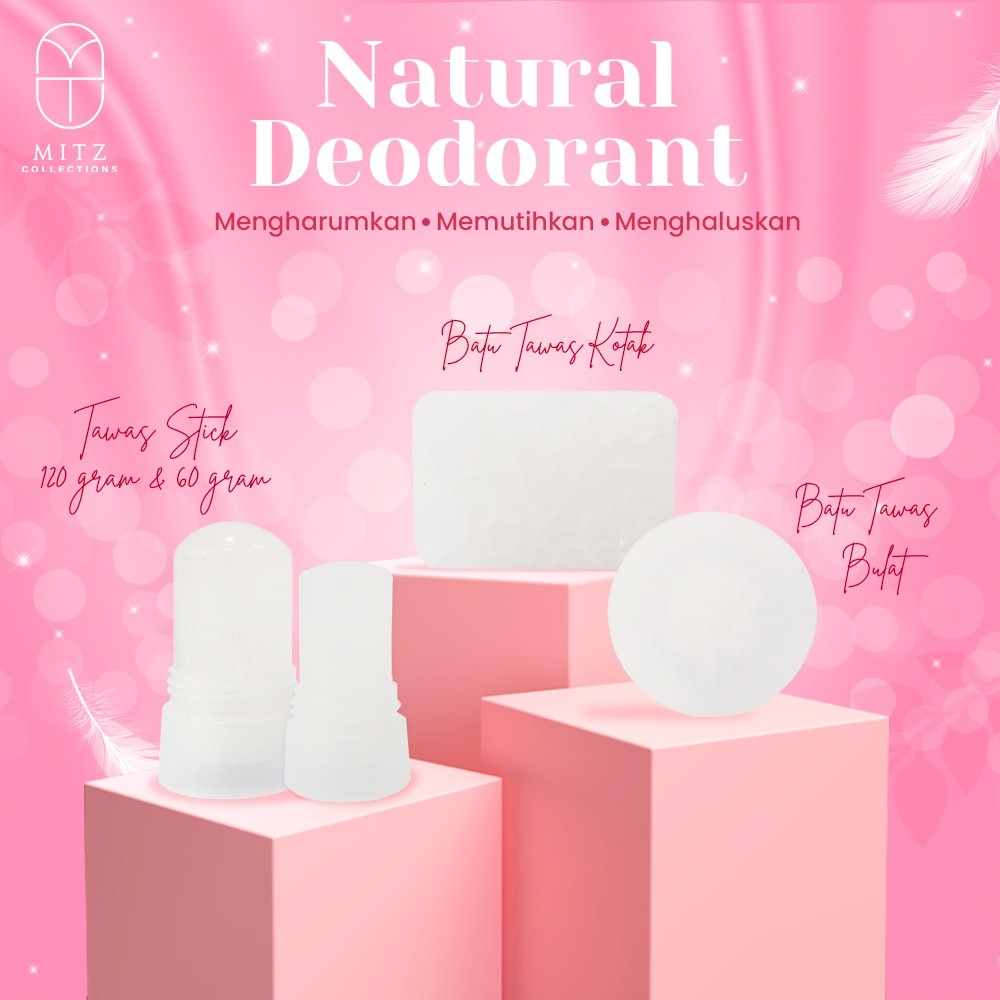Batu Stick Deodorant Tawas PILLOW BOX COKLAT Sabun Tawas Bulat Kotak Stik Kristal Herbal Penghilang 