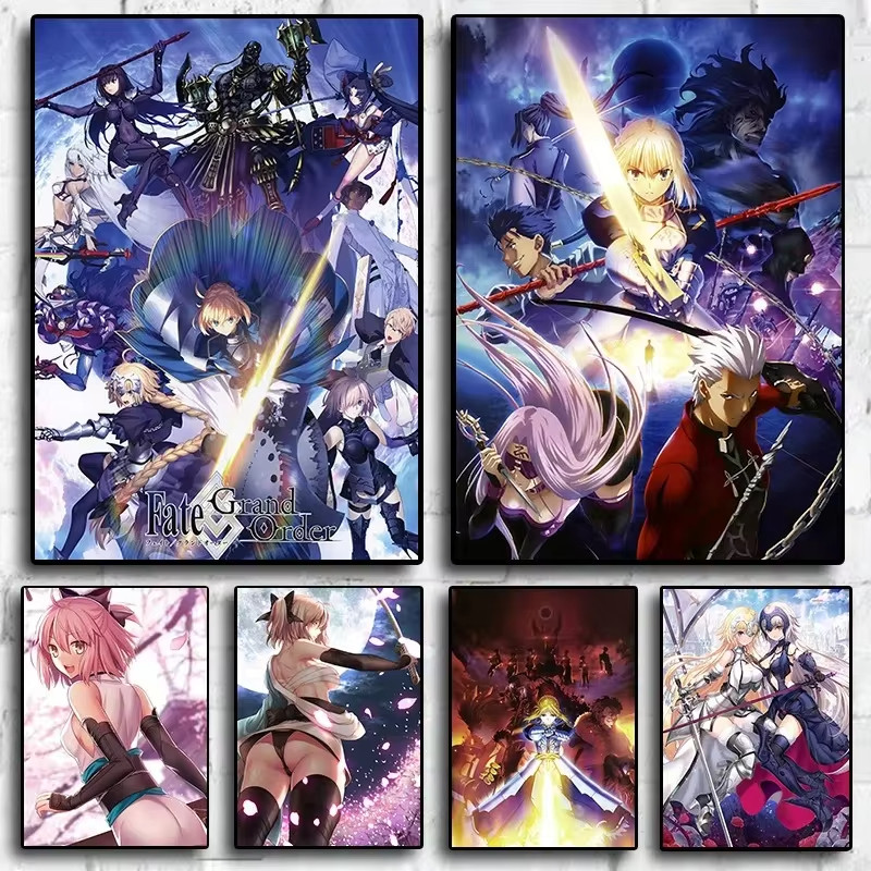 

Japan Cartoon Anime Fate/Stay Night Comics Quality Canvas Painting Posters Living Kids Room Sofa Wall Art Home Decor
