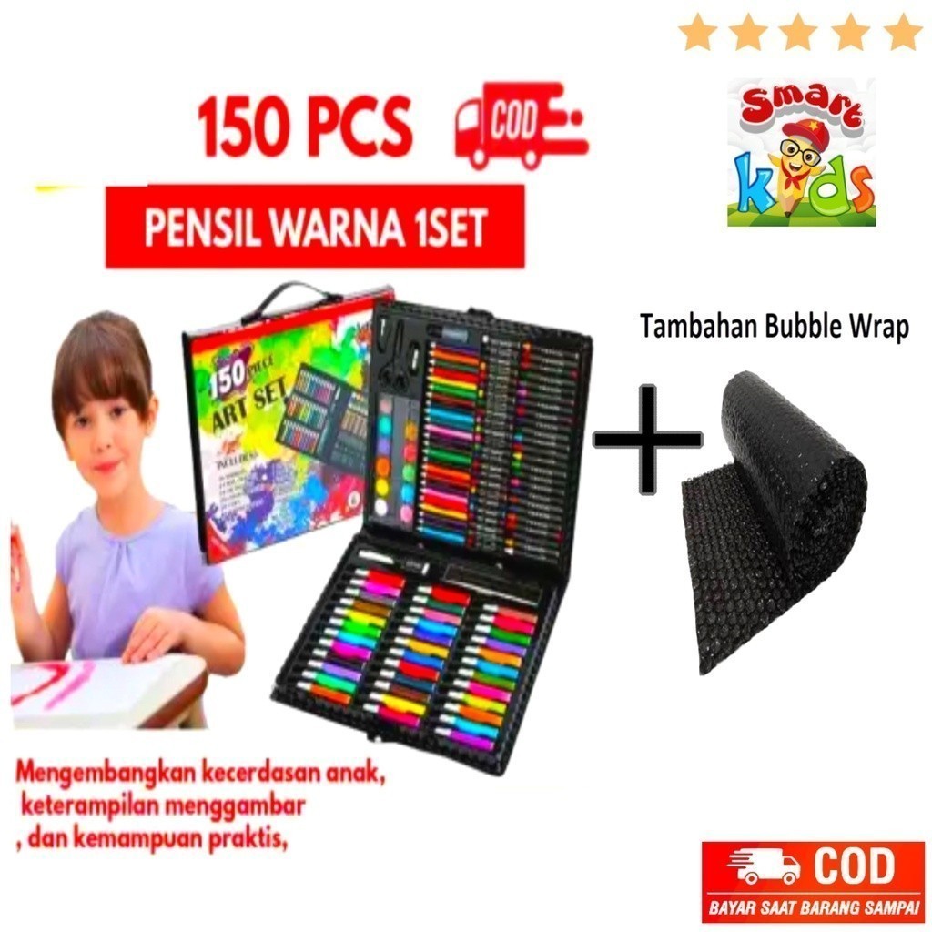 

Crayon Anak Set 150 pcs Set - Krayon Mewarnai Anak - Pensil Crayon Set Art Colouring / P B