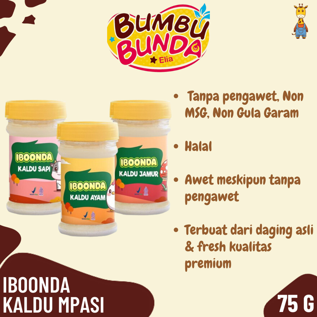 

Bumbu Bunda Elia Iboonda Kaldu MPASI - Kaldu Bayi Non MSG