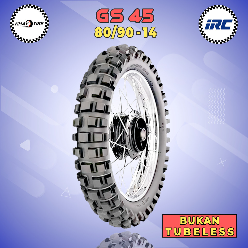 Ban Motor Trail Matic IRC GS45 80/90 Ring 14 Bukan Tubeless