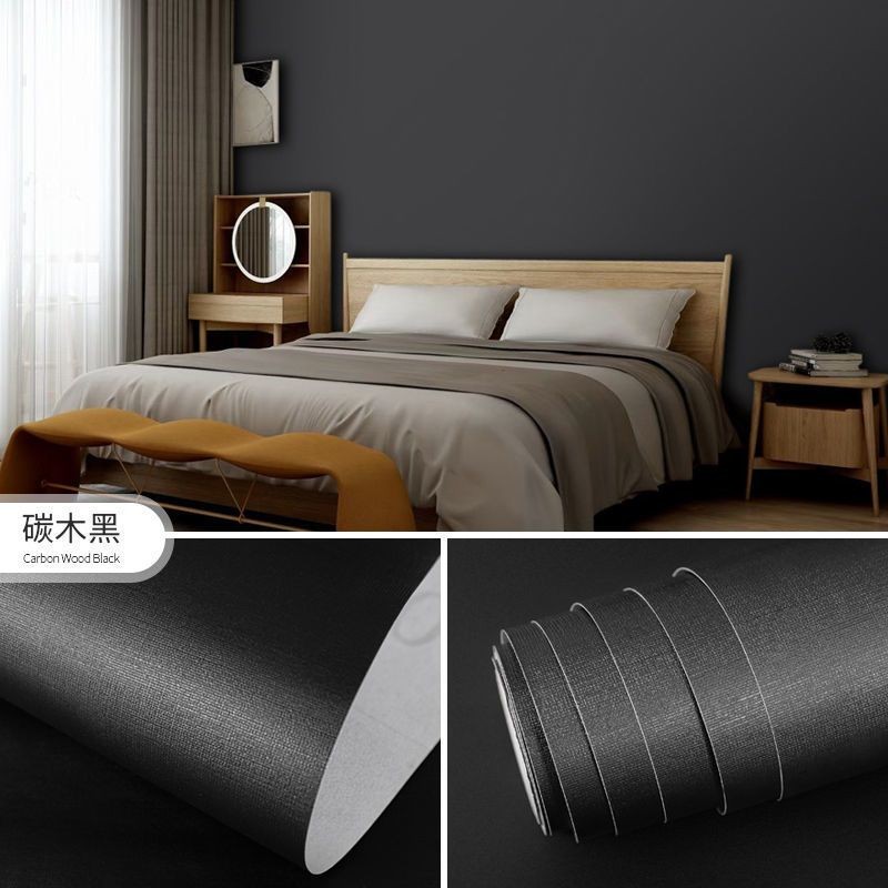 Wallpaper Dinding Polos Hitam 45CM X 10M wallpaper dinding polos hitam