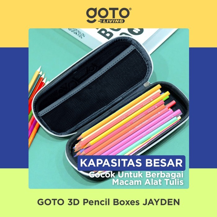 

Goto Jayden Kotak Pensil Anak Tempat Alat Tulis 3D Karakter Timbul - DINO BLACK