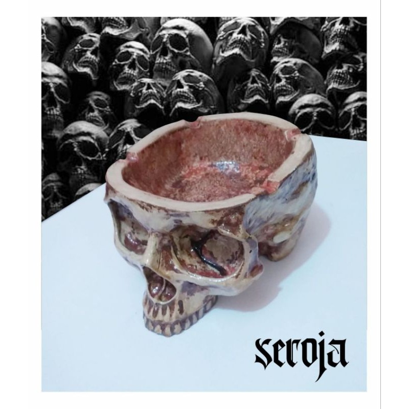 asbak tengkorak hand made / asbak tengkorak/ asbak tengkorak hitam