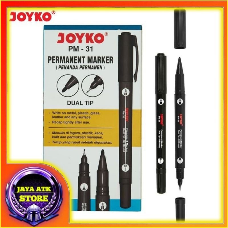 

Permanent Marker PM-31 Spidol Permanen Dual Tip Hitam