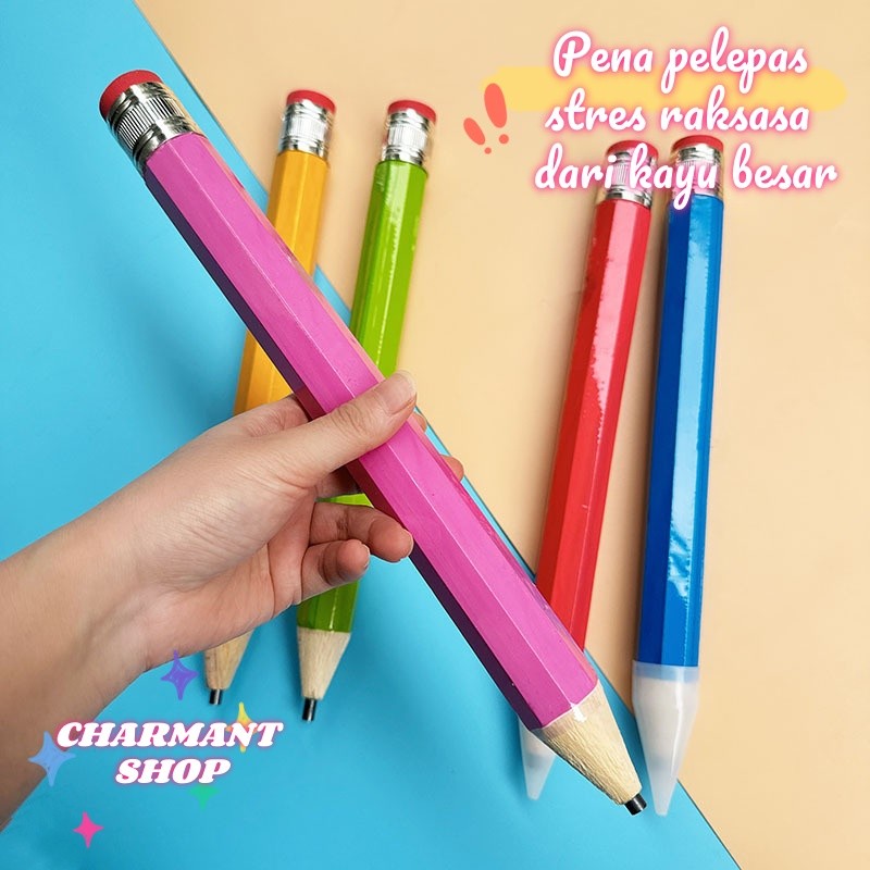 

[CHARMANT] Pensil Jumbo Besar 33 CM Mainan Pencil Pensil Jumbo Hiasan Photo Kado